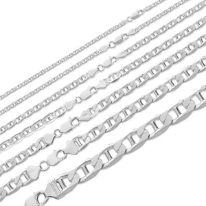 Mariner Link Chain Necklace Or Bracelet - 925 Sterling Silver - 6"-30" - 2.5mm-16mm