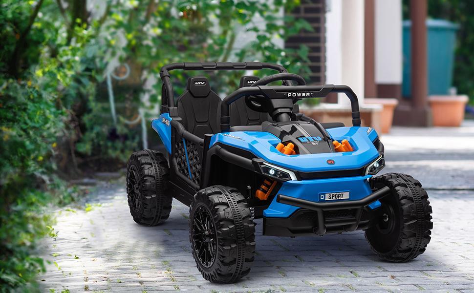 Qaba Kids 12/24V UTV, Battery Powered, Off-Road Vehicle with Remote Control, LED Lights, Spring Suspension, MP3/USB Music, 1/2 Seater, Qaba Kids 12/24V UTV, Battery Powered, Off-Road Vehicle with Remote Control, LED Lights, Spring Suspension, MP3/USB Music, 1/2 Seater,