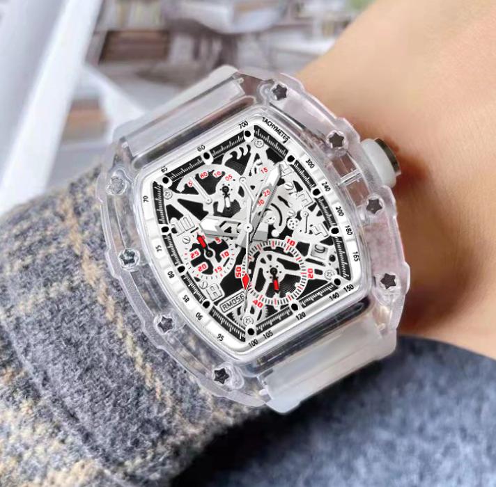 【Buy 3 get 1 gree】Men's quartz watch, mechanical style, fashionable casual sports, fully automatic quartz hollow glowing waterproof outdoor luxury men's watch