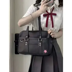 Stylish Embroidered Jk Uniform Backpack, Student Book Bag, Shoulder & Crossbody Bag, Commuter Laptop Bag, School Supplies