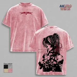 Misa Amane Death Note T-Shirt, Vintage Washed Gothic Anime Graphic Tee, Dark Aesthetic Oversized Shirt, Unisex Streetwear