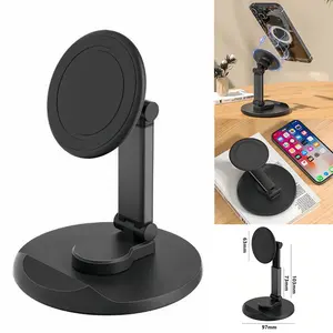 Adjustable Magnetic Phone Stand for Desk Compatible with MagSafe iPhone 17 Pro Max 16 15 14 13 12 Smartphone Cellphone Mount for Video Recording