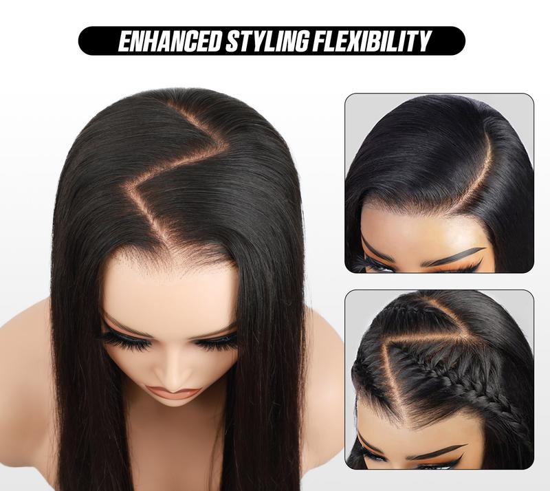 OQHAIR Kinky Straight 7x5 HD Lace Glueless Wig Pre Bleached Tiny Knots Pre Cut Lace Closure Glueless Wigs Human Hair