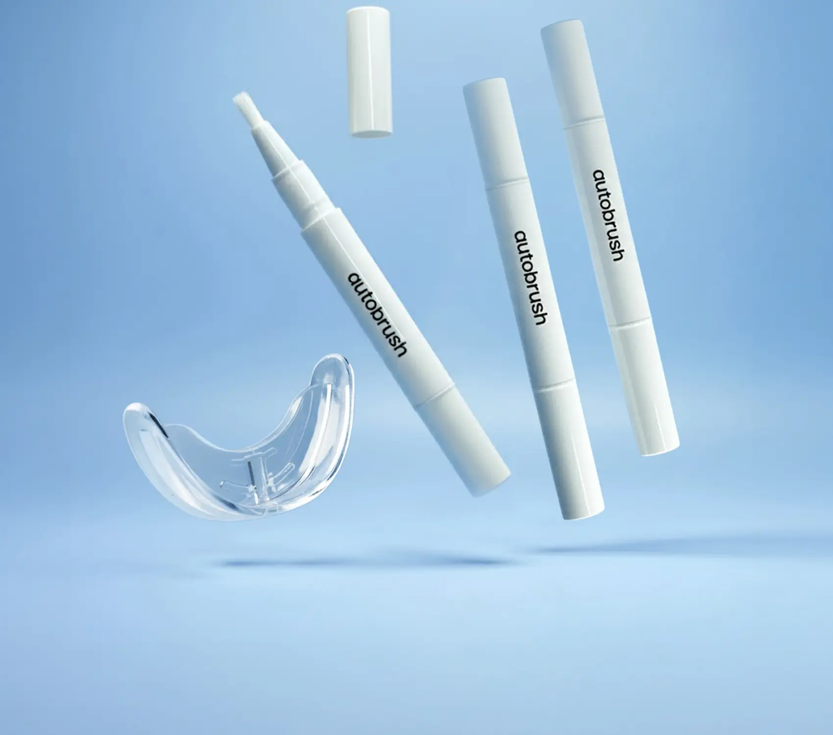 Autobrush Teeth Whitening Kit with Whitening Tray & Pens for Gentle Whitening, Easy Mess-Free Home Use, Travel-Friendly