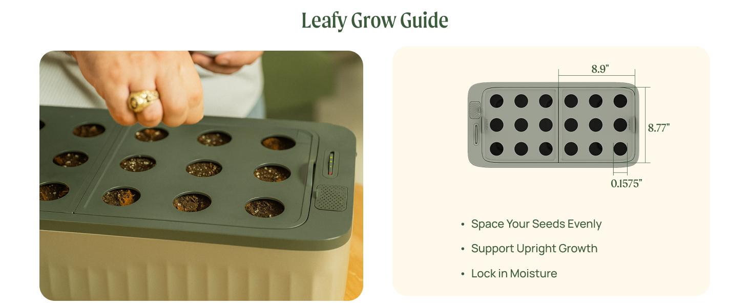 Vego Garden EZ Leafy Planter Self-Watering Indoor Planter Box with Reservoir Humidity Dome Soil-Based Countertop Garden Kit for Leafy Greens Lettuce Spinach Herbs - Breathable Planting Container