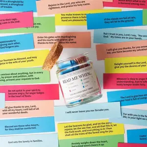 Laminated Color-Coded Day-starter Bible Verses Jar