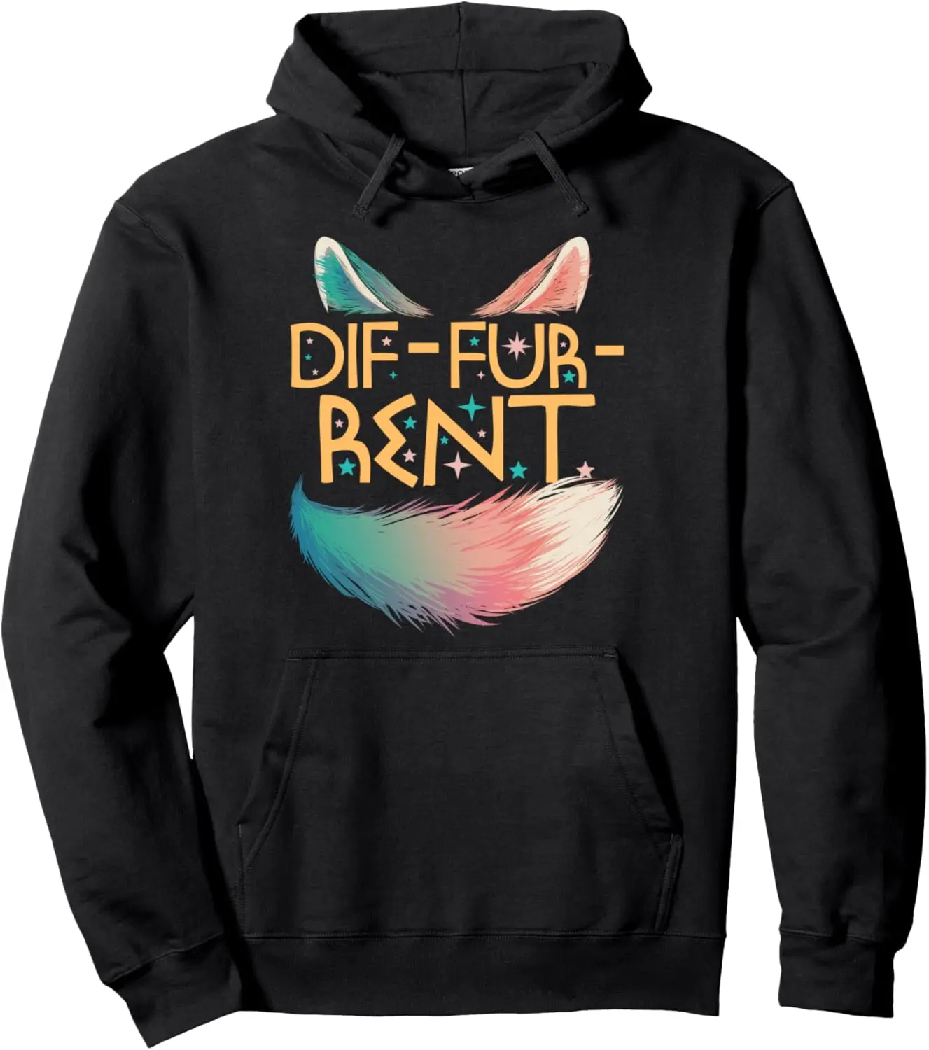 Diffurent Fursuit Fursona Wolf Furry Fandom Cosplay Furries Pullover Hoodie