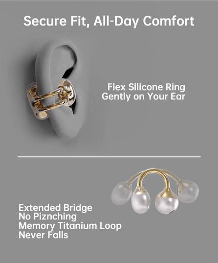 SoundAI FairyClip A3 Wireless Earbuds Hi-Fi Sound Bluetooth 4.0 30-Hour Battery Leak-Proof Privacy Perfect Gift for Him/Her