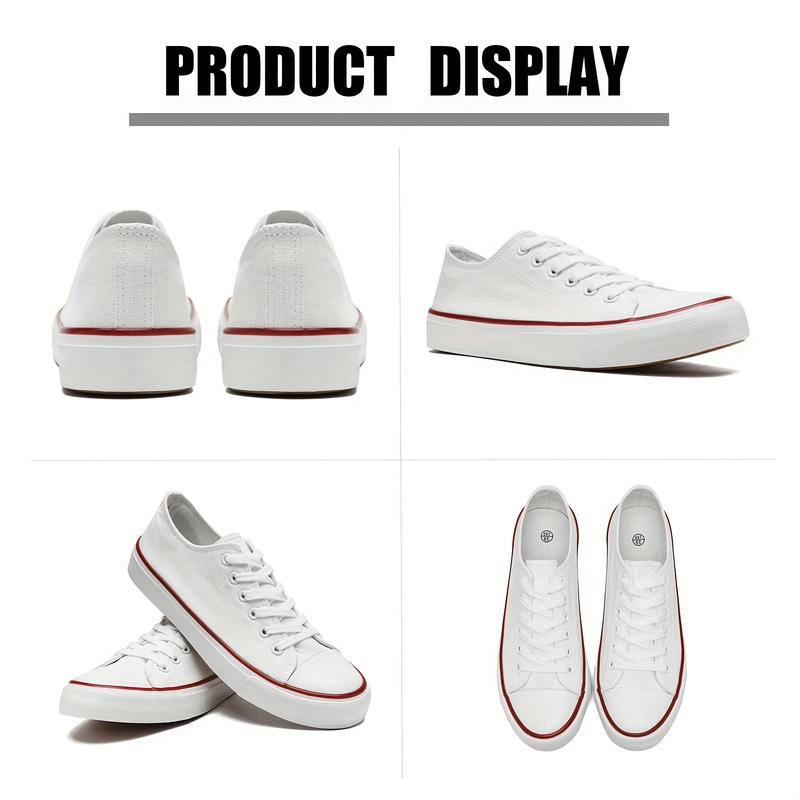 Rosyclo Women's Low-Top Breathable Canvas Shoes, Fashion Comfort Sneakers for Women, Anti-Slip Sole & Classic Design,Lightweight Casual Sneakers for Work, Campus, or Weekend Outfits Athletic Trainers Footwear Trendy Fashionable Running Shoes