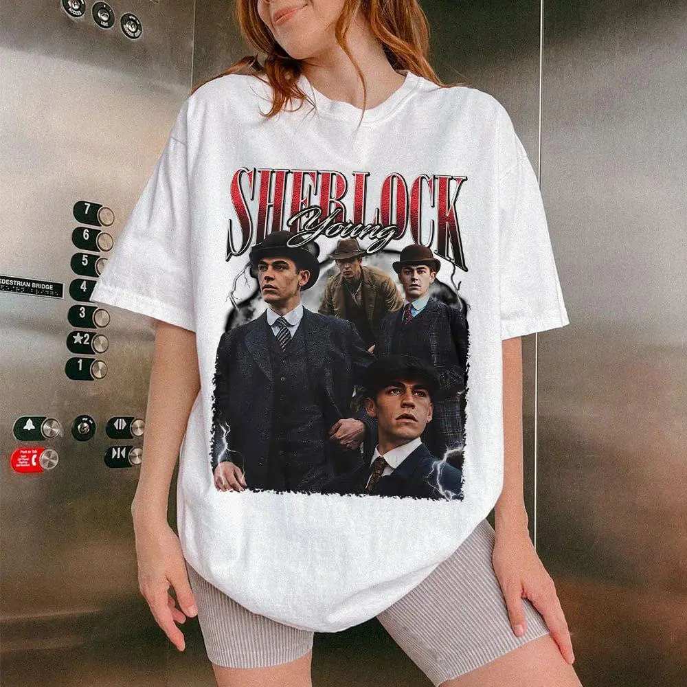 Young Sherlock Retro Collage T-Shirt – Classic Detective Vintage Aesthetic Tee
