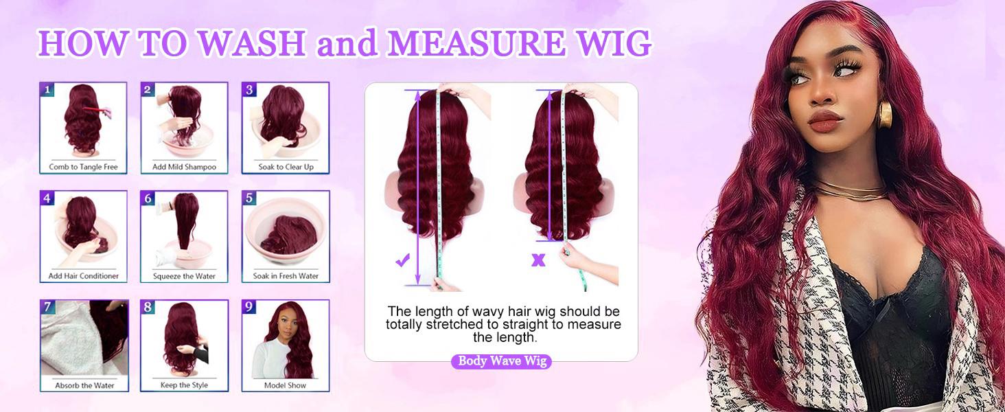 Tuneful 99j Burgundy Lace Front Wigs Human Hair 13x6 HD Transparent Lace 613 Body Wave Lace Front Wigs Human Hair Hot Red Pre Plucked Human Hair Wigs for Women