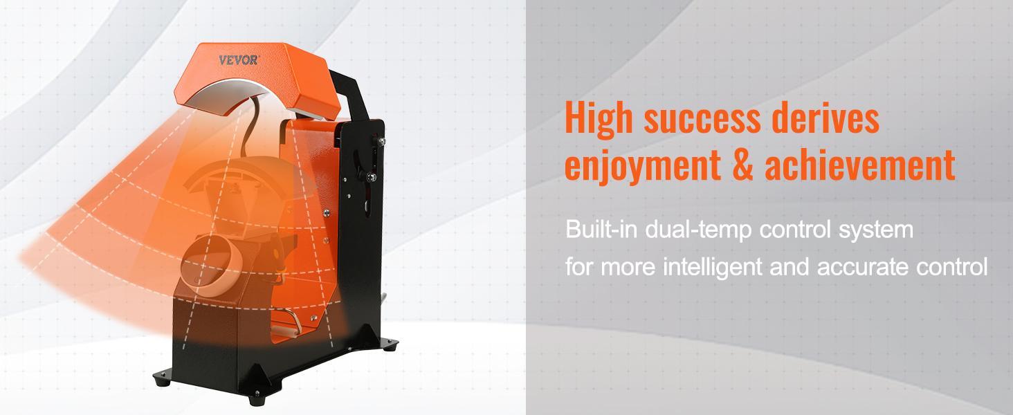 VEVOR 3-in-1 Auto Hat Heat Press with 3pcs Interchangeable Platens(6.6" x 2.7", TikTokShopBlackFriday, 6.6" x 3.8", 6.1" x 3"), Automatic Release&Press Knob-Style Digital Control Panel, Heat Transfer Printing for Caps