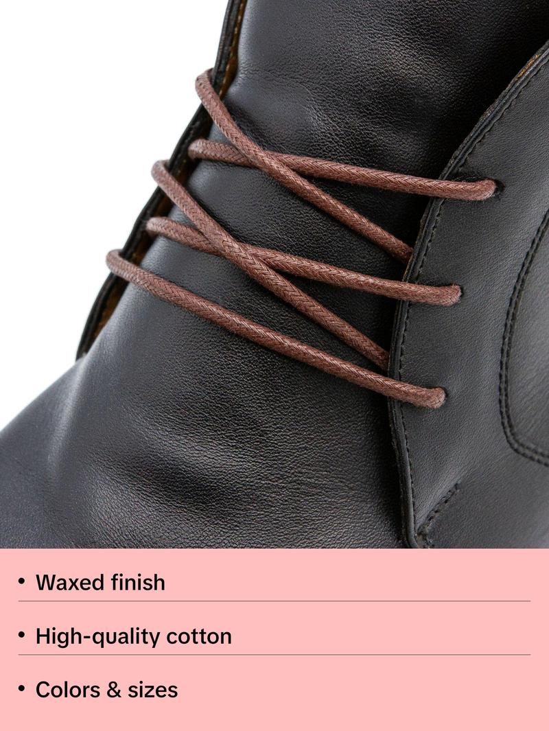 Dark Brown Waxed Dress Shoelaces