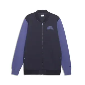 PUMA Mens Class Bomber Jacket Athletic Outerwear Casual - Blue