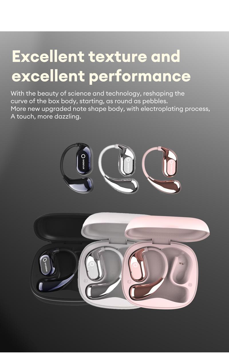 HYUNDAI HY Q18 Pro Electronic Earbud Bluetooth Headset Supports 169‑Language Translation with Full‑Color Touch Screen, Audio Wireless Headphones for Music & Phone Calls
