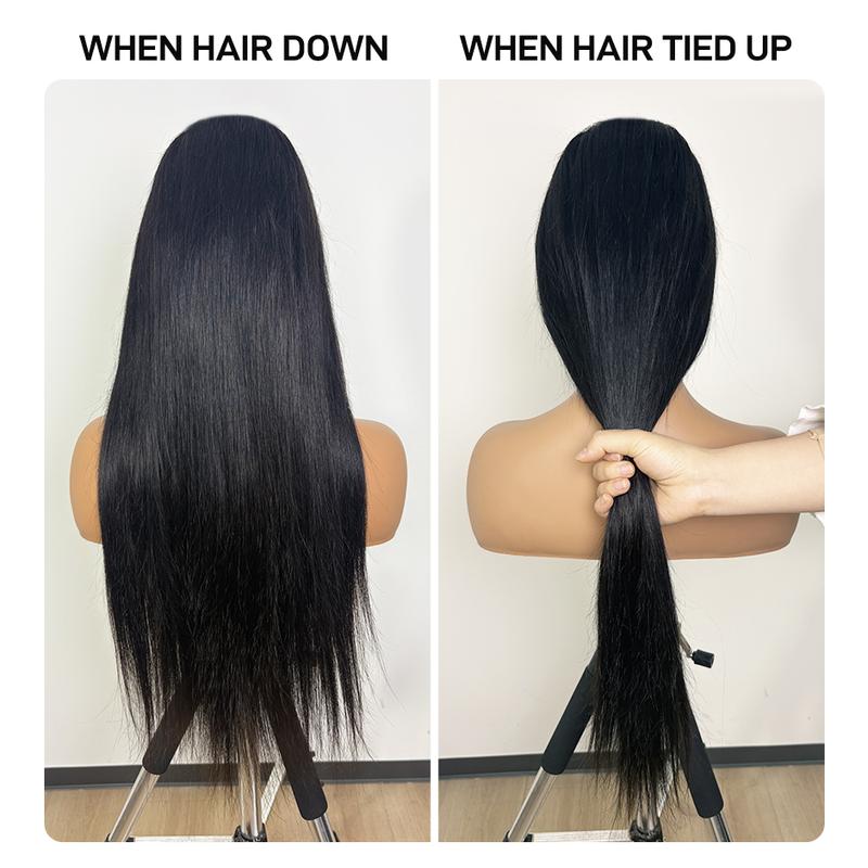 Yawawe Hair 28/30inch 13x6 Lace Frontal Wigs human hair 7x5 Wear Go Glueless Straight lace front human hair wig For Women Medium Size Cap Pre-plucked Pre-bleached Transparent Lace Wigs With Baby Hair Customizable