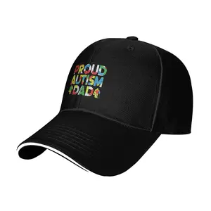 Proud Autism Dad Baseball Sandwich Cap Golf Hat Outdoor Casual Hat Daily Sports Snapback Cool Hats