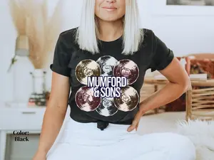 Mumford and Sons TShirt Vintage Vinyl Record Band Top Marcus Mumford Graphic Casual Tee Indie Folk Band Shortsleeve Tee Cotton Tee Soft Unisex or Womenswear