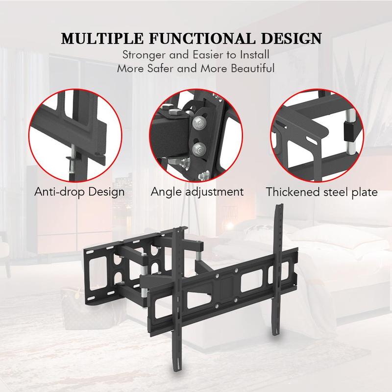 Ubesgoo 32-70 Inch Double Pendulum Large Base TV Stand Tmds-101 Bearing 50Kg/Vese600*400/Upper And Lower-10~ 10°