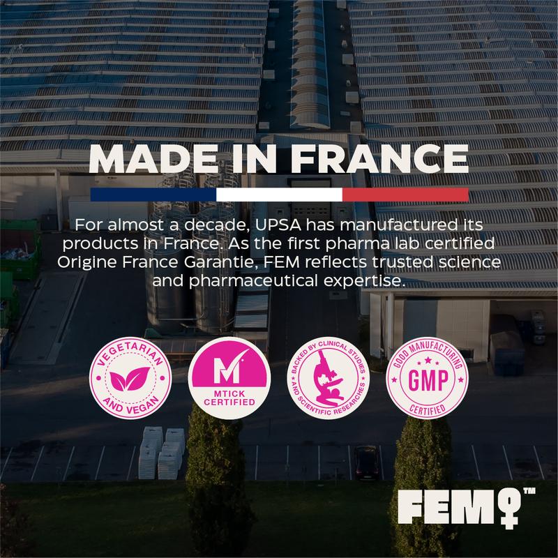 UPSA FEM MENO Non-Hormonal Menopause Support – Clinically Proven Pollen Extract for Hot Flashes, Night Sweats & Irritability