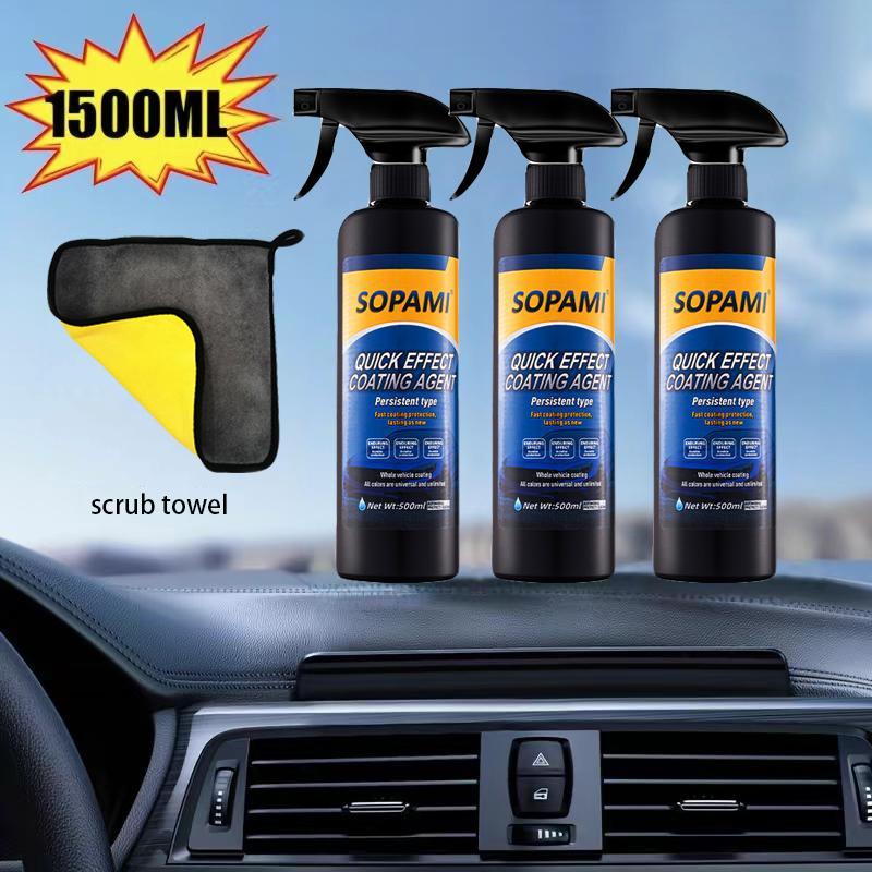 SOPAMI Car Coating Spray-Advanced Automobile Quick-acting Coating Agent With Dust -Proof and Glazing Effects -Long Lasting Car Paint Waxing Solution For a Showroom Shine