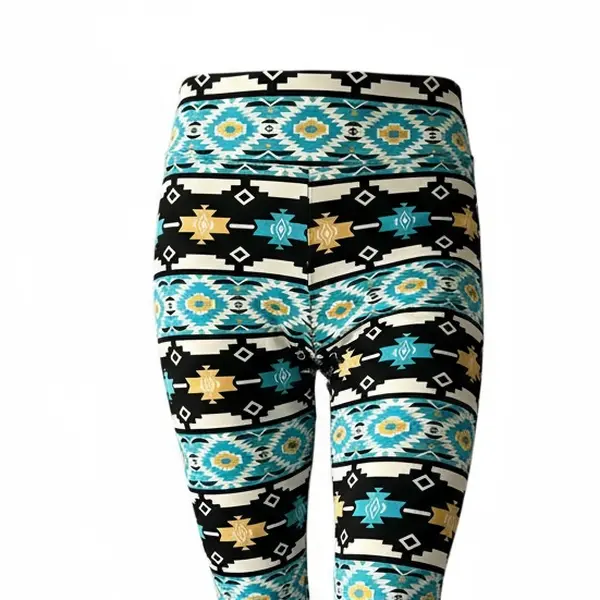 LuLaRoe Leggings for Women, Sporty Tribal Print Polyester Blend for a Smooth Look, Buttery Soft High Stretch Fabric for a Gym OOTD, Athleisure Wear