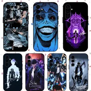S-Solo L-Leve-ling Hot Anime Phone Case For Samsung Galaxy S25 S24 S23 S22 S21 S20 Plus Ultra Note20 Soft Black Shockproof Protective Cover