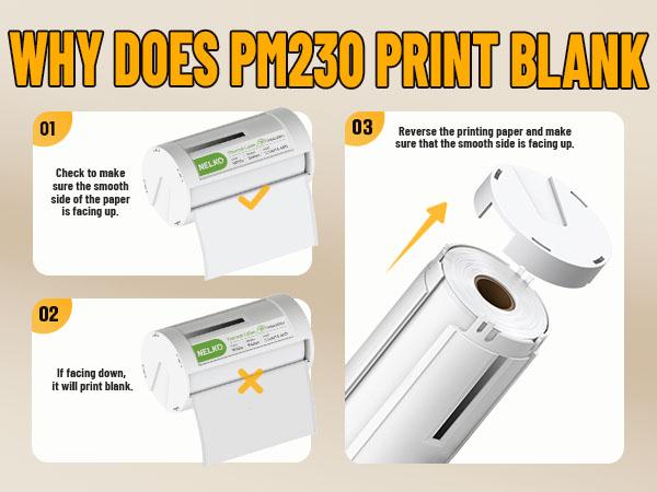 Genuine Thermal Printer Stickers for PM230 Photo Printer, 54mmx3.5m Mini Printer Paper for Photos, Note, 3 Rolls(No Printer)