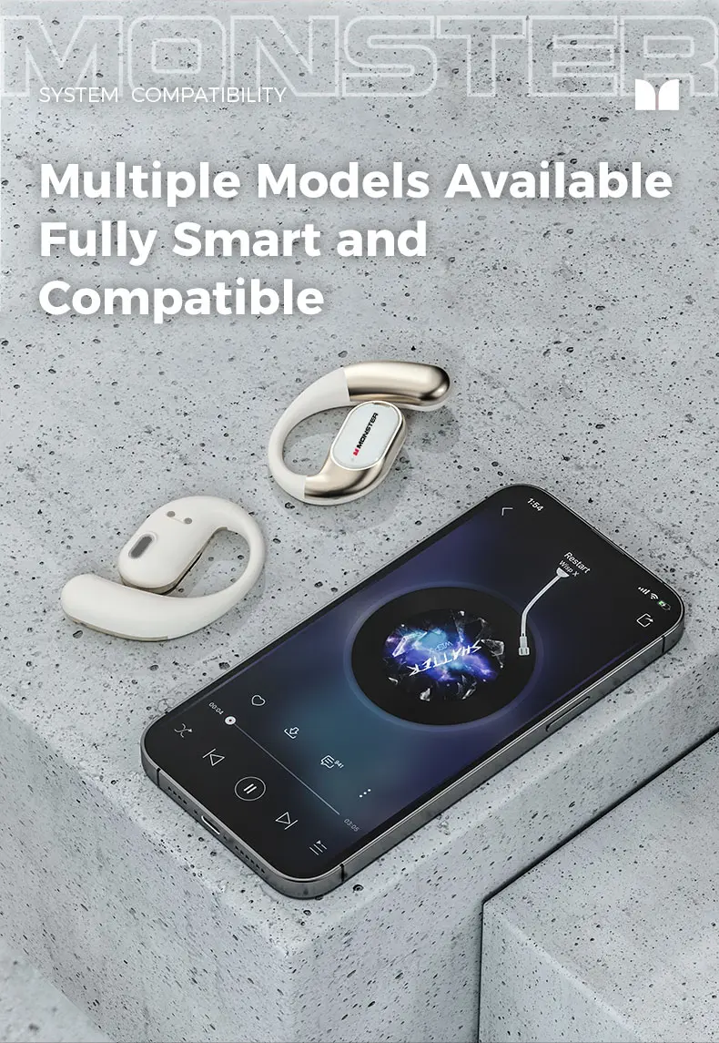 Monster Over-Ear Noise-Cancelling Module Wireless Headphones & Earbuds Combo Set (Black) - Portable Foldable, Deep Bass Punch, Waterproof Bluetooth 6.0 Earbuds with 100H Long Playtime, Cool Gifts for Adults, Ideal for Gym, Travel - TikTokShopBackToSchool