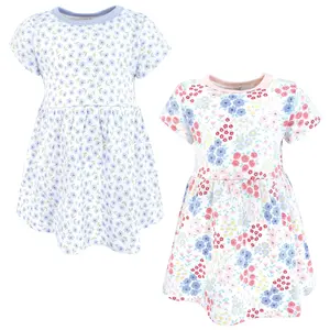 Touched by Nature Organic Cotton Short-Sleeve and Long-Sleeve Dresses, Flower Market