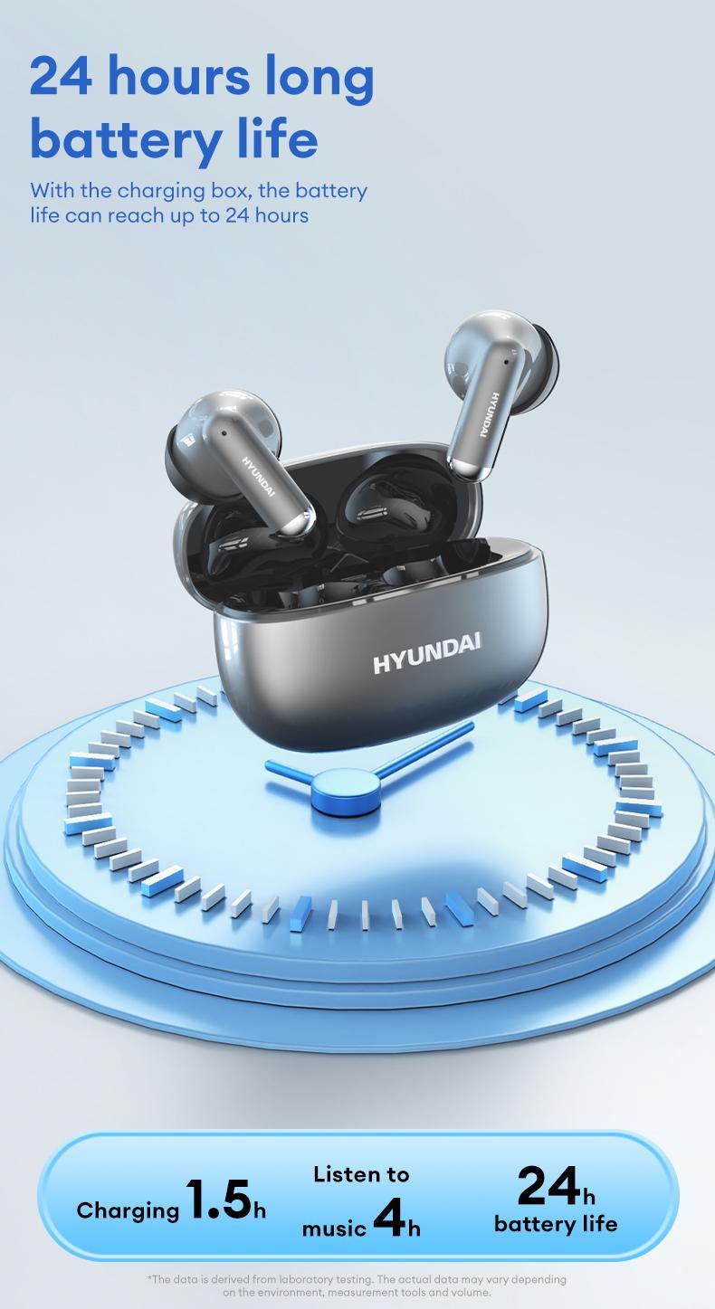 HYUNDAI Y10 Supports 169‑Language Translation Wireless Bluetooth Headphones For Playing Music And Phone Call Fit Ear Design Comfortable To Wear, with Audio Earbuds for Music & Phone Calls