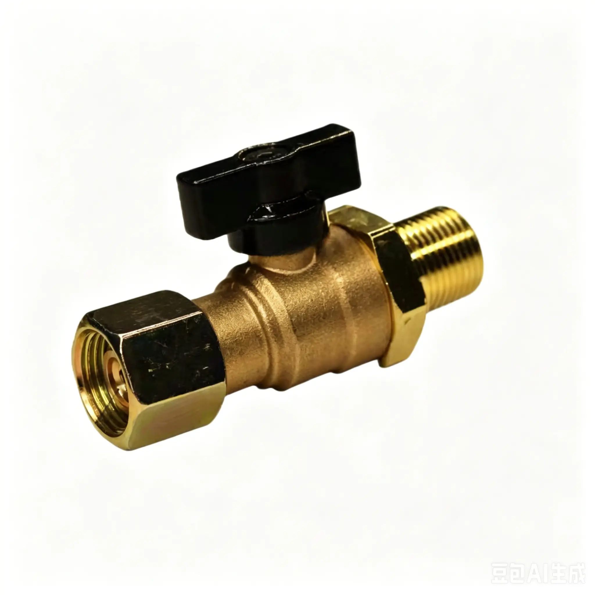 Solid Brass Front Air Brake Cut Off Valve - 1-Piece Rust-Resist Brass Truck Repair Hardware, M18x1.5 Thread, Exhaust Port, 22mm Wrench Compatible for Semi Trailers & Heavy Duty Vehicles (Seal Faulty Brakes)