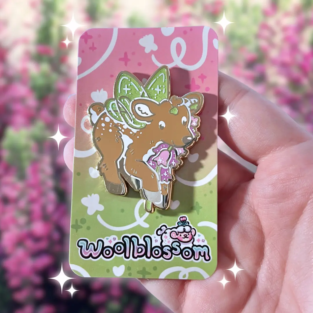 Fairy Heather Deer ~ Enamel Pin