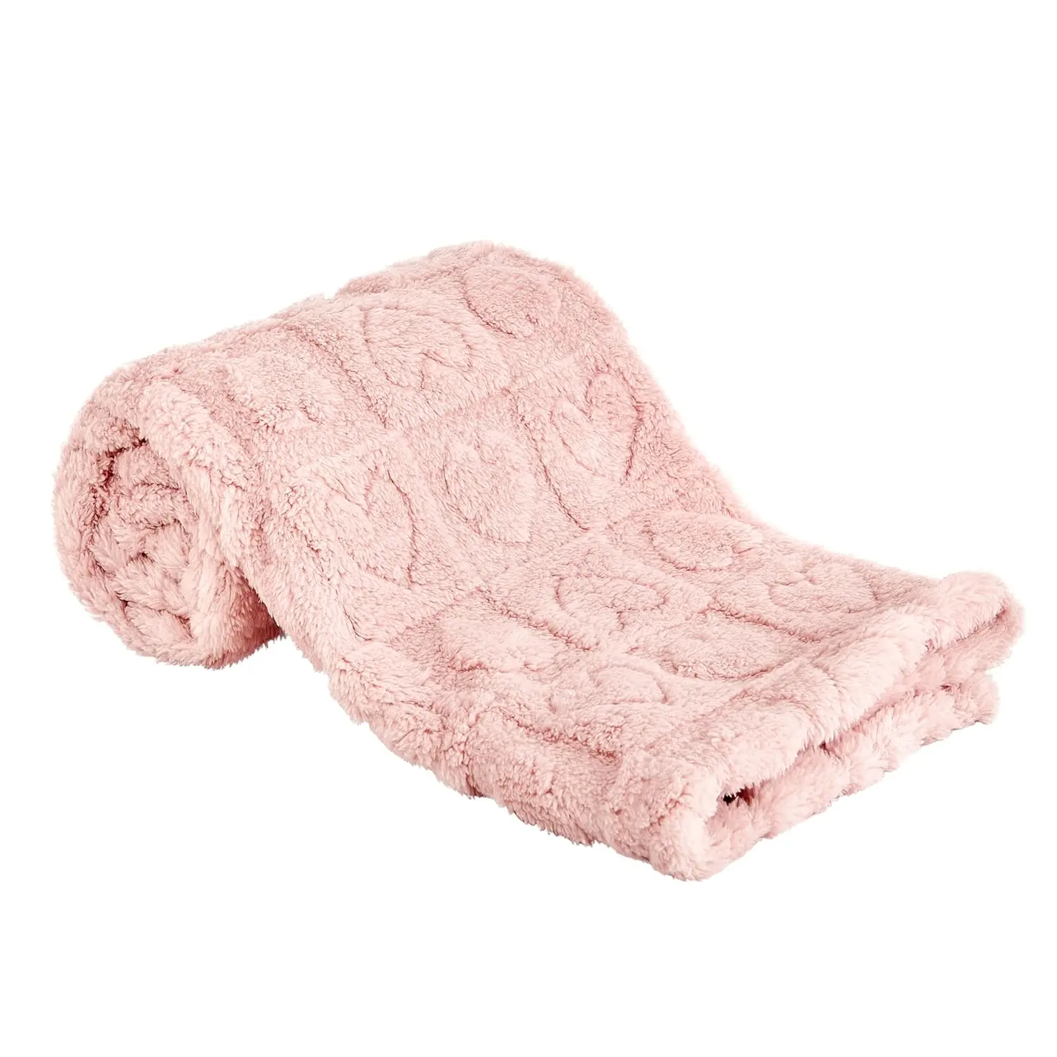 Fleece Baby Blanket Heart Checkered Blanket, Ultra Soft Cozy Baby Blankets for Girls Boys, Fluffy Infant Toddler Newborn Receiving Blankets for Crib Stroller 30”×40” (Light Pink)