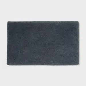 24"x40" Spa Plush Bath Rug Slate Blue - Threshold