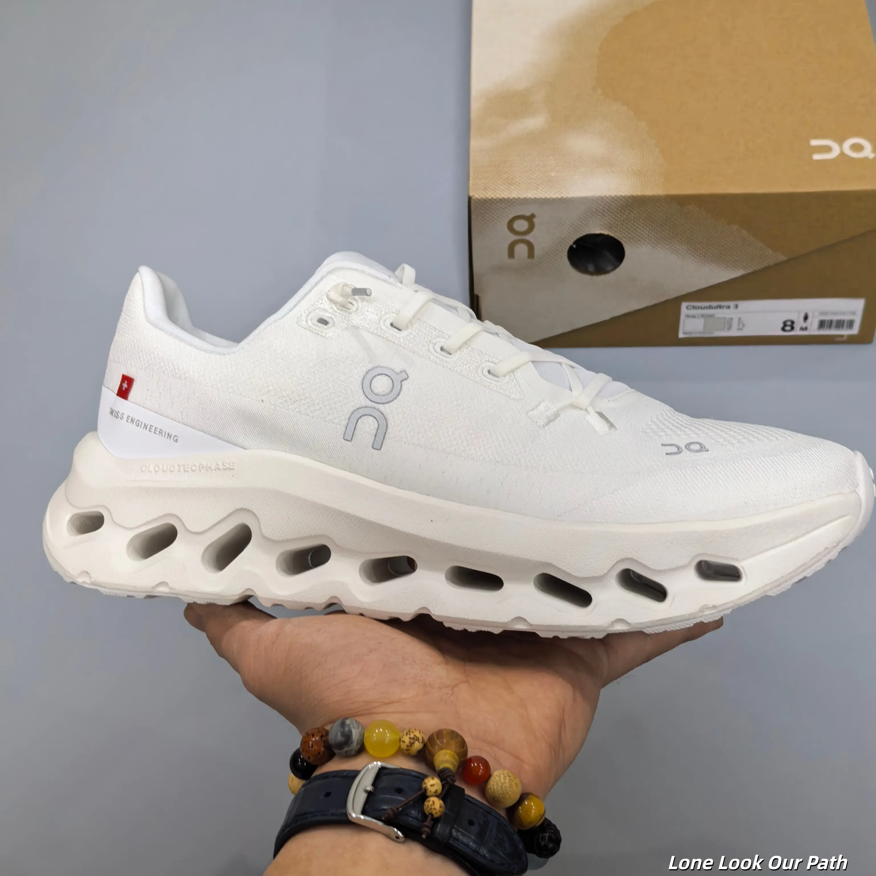 Brand New Original Box Unisex Full White Light Knit Running Shoes Lightweight Ring Wave Hollow Same Color Cushion Non Slip Breathable Mesh Walking Casual Athletic Sneakers US Sizes 5-12