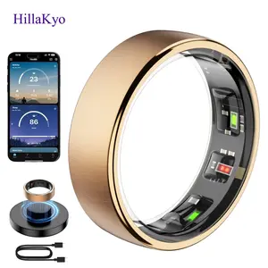 【Clearance 】R10 Rose Gold Premium Smart Ring | 24/7 Sleep, Temp, Stress,Heart Rate, SpO2 & Steps, Activity fitness Monitor,Dual chip health Tracking Ring,No Monthly Subscription, Waterproof, Wireless Inductive Charge| Check Finger Size Prior to Purchase