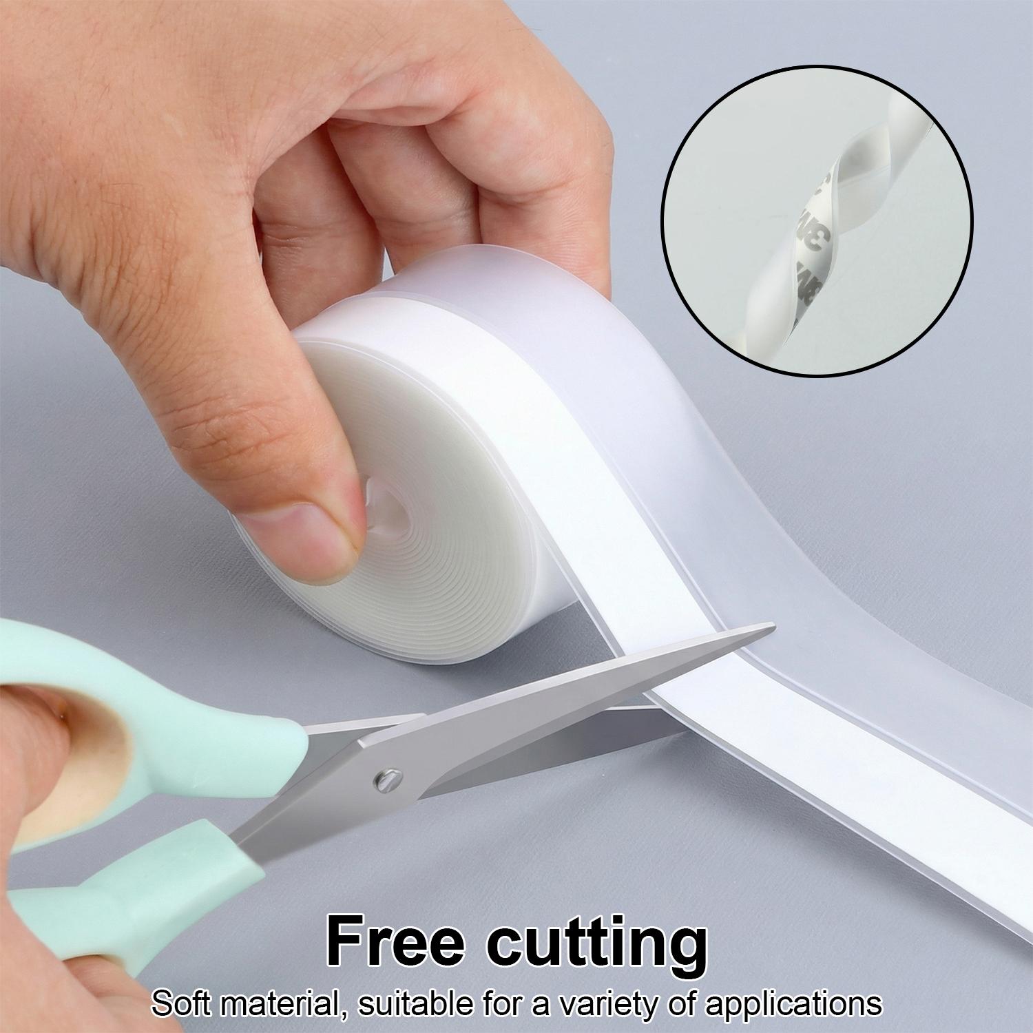 16.4Ft Door Weather Stripping, (1.38in Width) Weather Stripping Door Draft Stopper Adhesive Seal Strip Anti Draft Insulation Tape for Doors Windows and Shower Doors