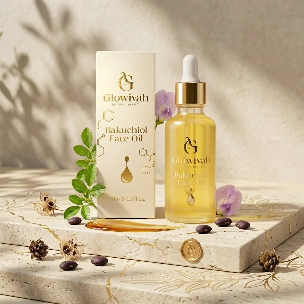 BAKUCHIOL FACE OIL Rejuvenating Botanical Elixir with Bakuchiol Anti Aging Facial Oil with Jojoba, Rosehip & Squalane, Natural Retinol Alternative for Wrinkles, Dark Spots, Dry Skin Hydration & Glow