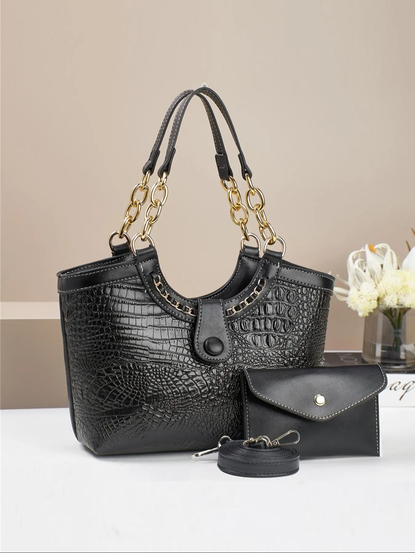 Women's Fashionable Tote Bag & Wallet, Casual Versatile Shoulder Bag Set for Daily Used, Trendy High-quality Daily Commuting Purse