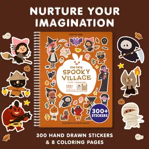 The Little Spooky Village Sticker Book for Kids - 300+ Halloween Stickers Included halloween fun
