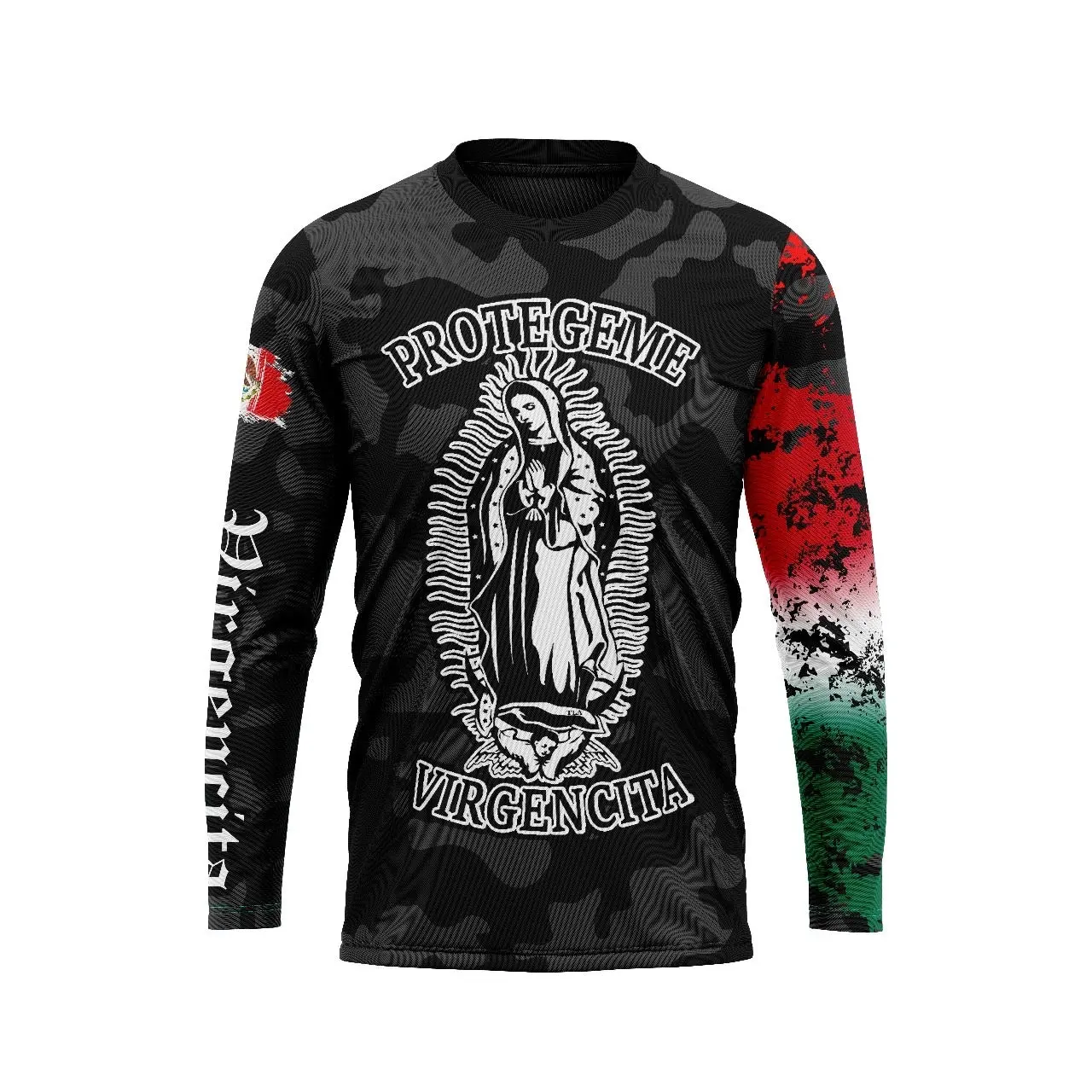 Gray And Black Virgencita Off-Road Jersey