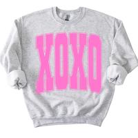 Gray Sweatshirt with Pink XOXO