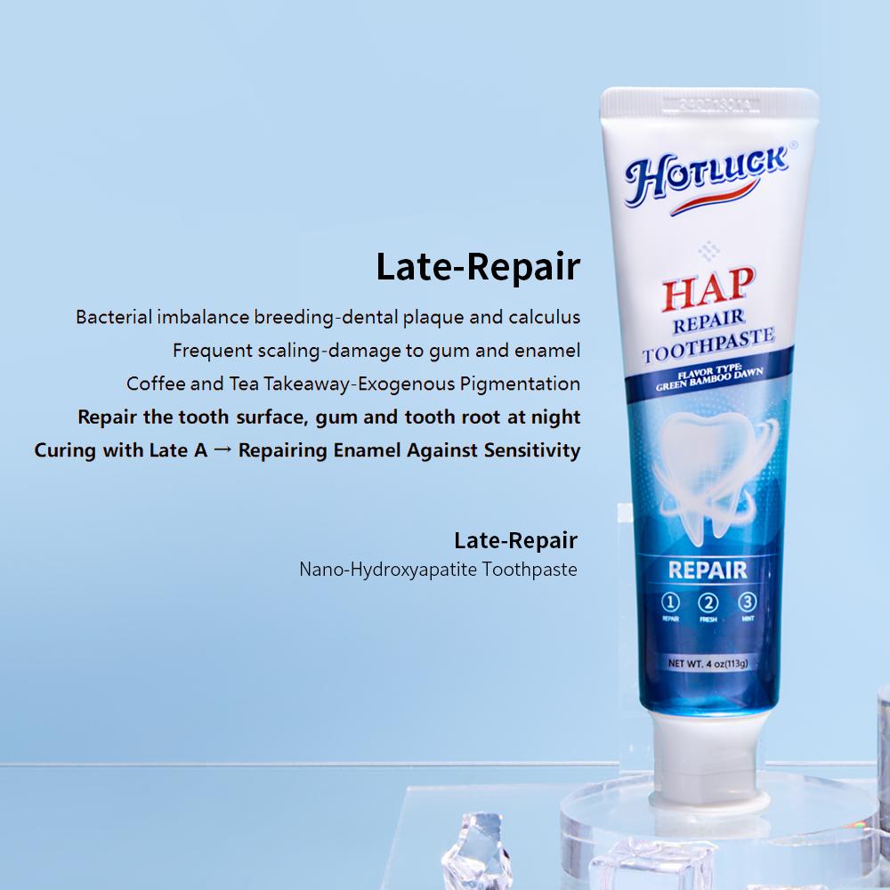 Hotluck HAP Toothpaste | Fluoride-Free Hydroxyapatite for Enamel Repair, Fresh Breath & Cavity Prevention | Whitening & Plaque Control | Natural Ingredients | Eco-Friendly Packaging Hotluck HAP Toothpaste | Fluoride-Free Hydroxyapatite for Enamel Repair, Fresh Breath & Cavity Prevention | Whitening & Plaque Control | Natural Ingredients | Eco-Friendly Packaging