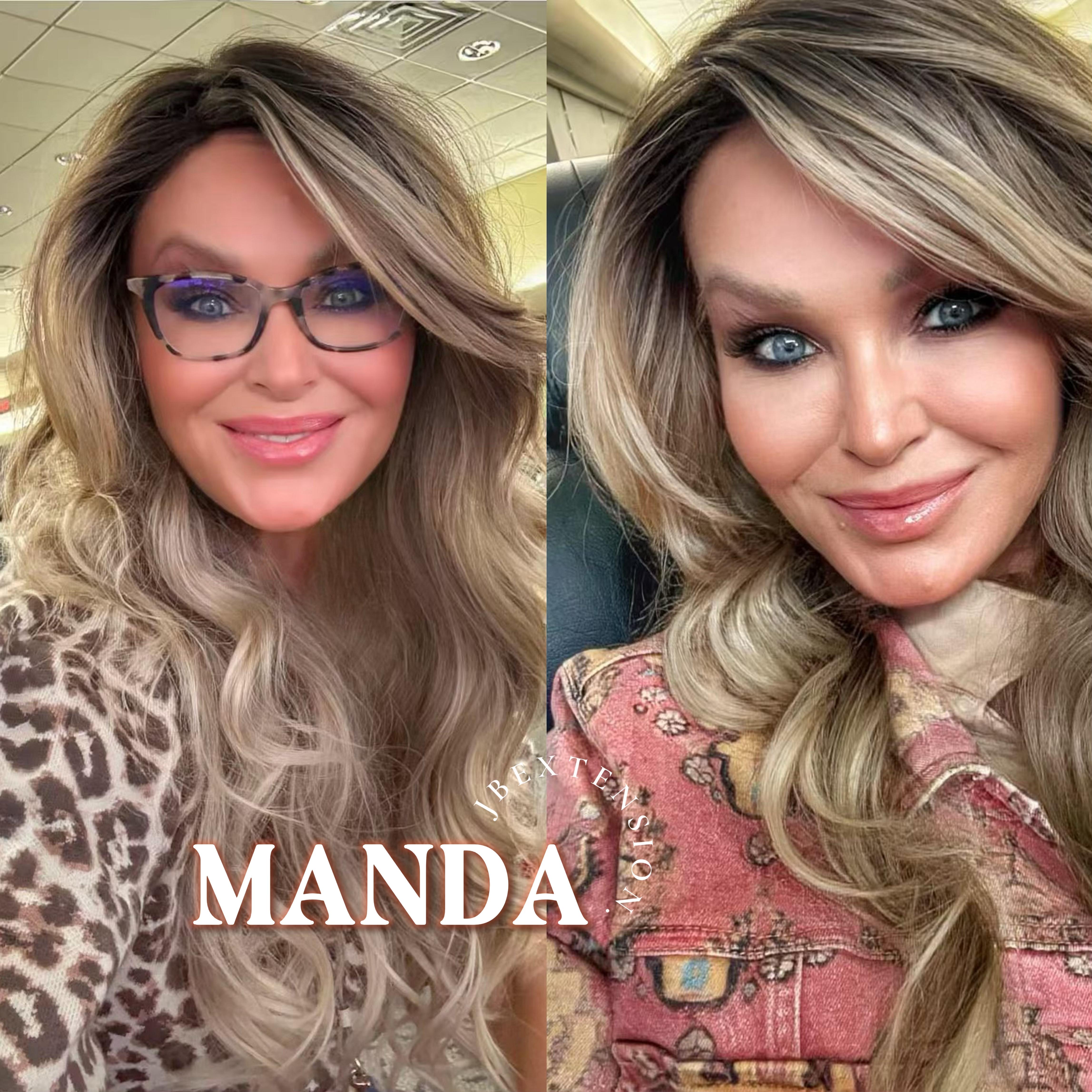 JBEXTENSION 26 Inches Long Body Wave Wig with Bangs Women Fashion MANDA