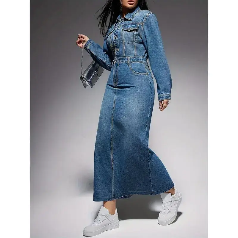 knee length dresses for ladies Baltic Born Womens Misty Midi Dress | Denim Blue main image 0