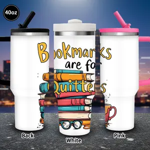 1pc 40oz Stack of Books and Glasses Tumbler with Lid and straw, Winter Insulated Travel Mug, Gift for Women Men, Ideal for Valentine's Day, Birthday Gift, Coffee Cup for Office
