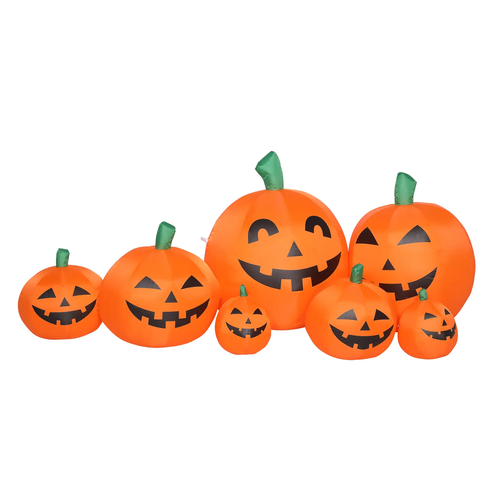 Ubesgoo 7ft Classic LED String Lights & Pumpkin Inflatable Halloween Decorations Set, Includes 1x Pumpkin Inflatable Halloween Decoration, Ropes, 1x 300g Sandbag, 2x 1m Pull Cord, Sandbags, 1 X 300G Sandbag