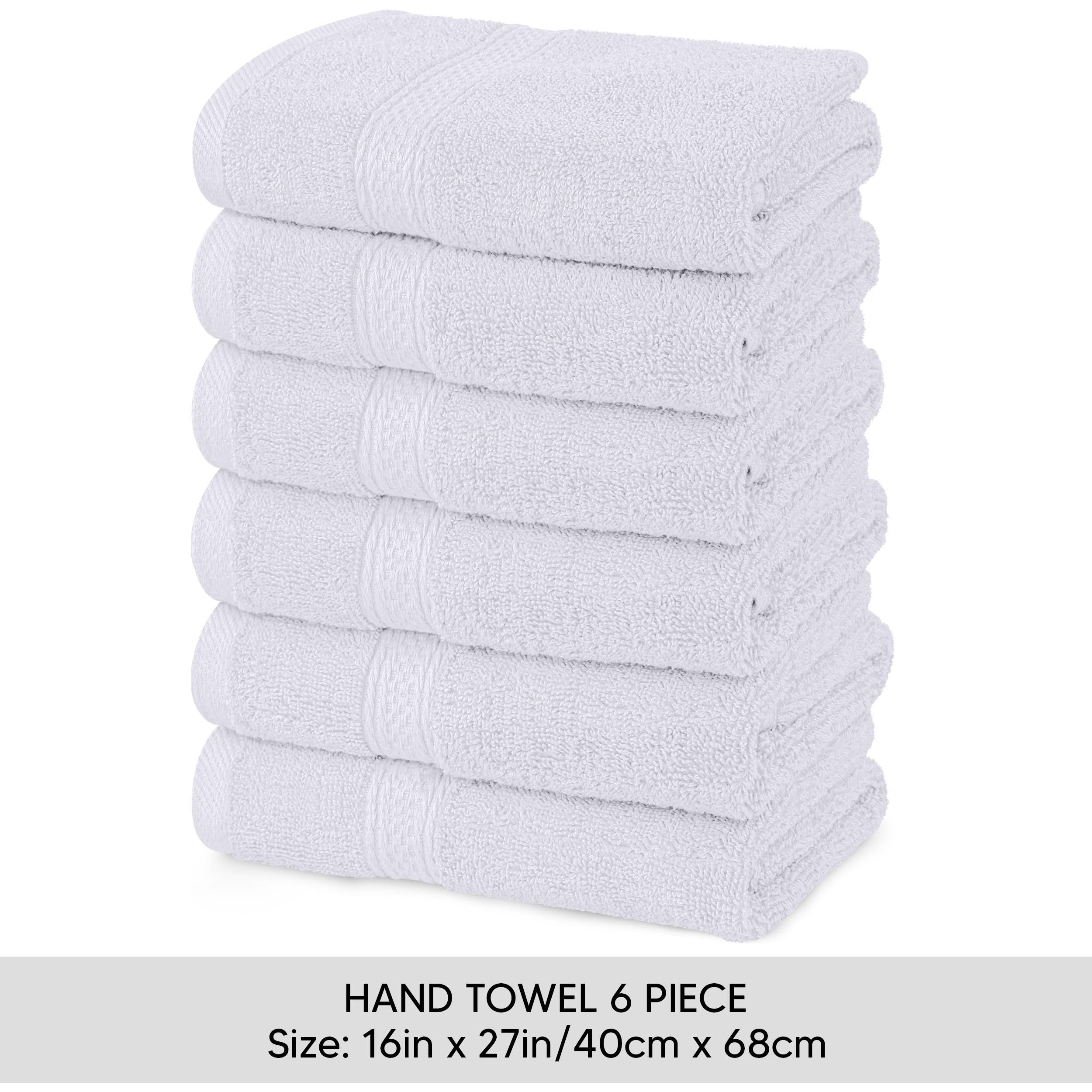Utopia Towels 6 Pack Hand Towels, 16x28 Inches, 100% Ring Spun Cotton, Ultra Soft, Highly Absorbent 600 GSM Towels for Bathroom, Gym, Spa & Gift Set bath sheet Premium Washcloth