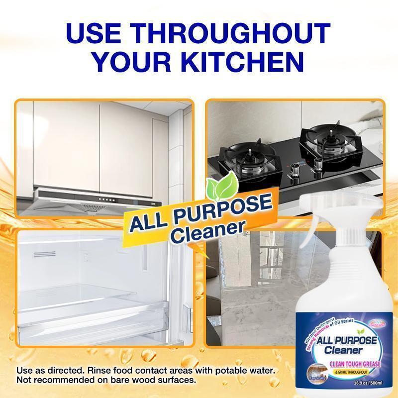 Kitchen Oil Remover Spray – Struggling with Sticky Grease? Heavy-Duty Degreaser Cleans Range Hoods, Cooktops & Tiles Effortlessly, Deep Cleaning Formula 500ml